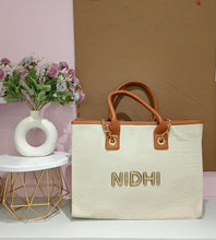 Load image into Gallery viewer, BEIGE TRAVEL TOTE
