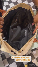 Load and play video in Gallery viewer, BEIGE TRAVEL TOTE
